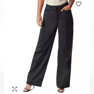 Sam Edelman Jildie High Rise Utility Chic Black Wide Leg Pants - NWT - Size 12